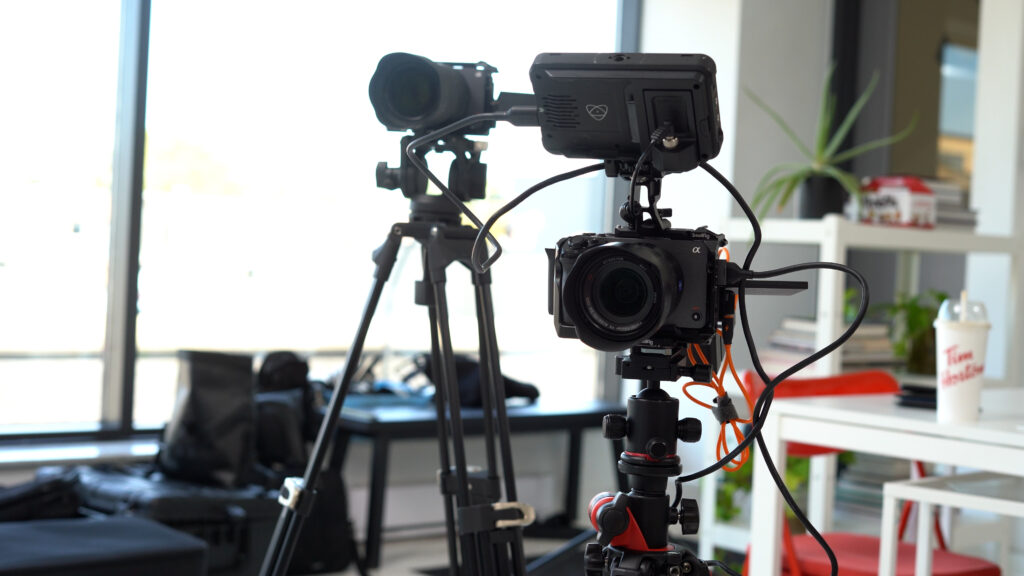 Behind the scenes camera setup