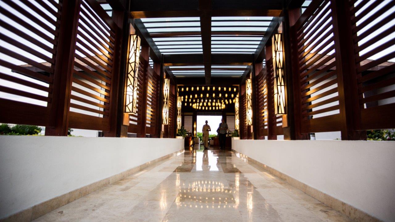 A large empty hall in a Cancun Resort