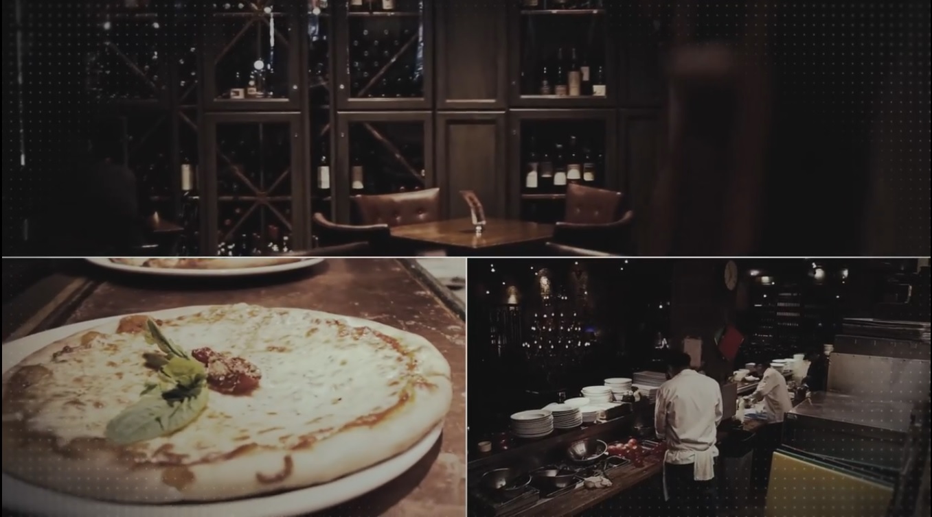 A pizza sitting on top of a table